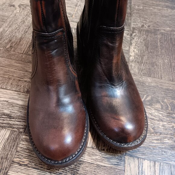 Max by Rocket Dog Burnished Leather Lug Sole Ankle Boots Sz 7 - Picture 5 of 8